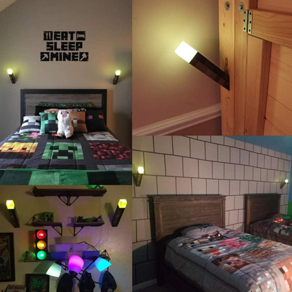 Lámpara Antorcha Pixel – Decoración Gaming